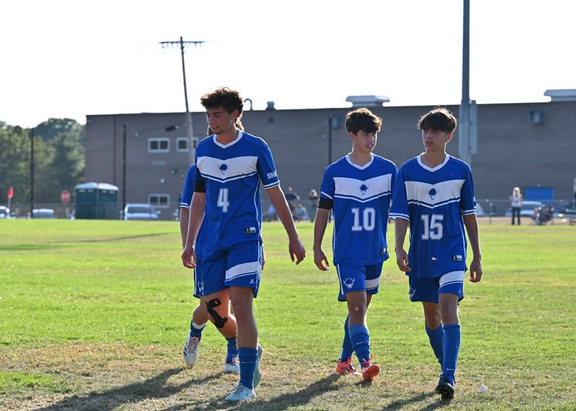 Shaker Boys Soccer players on the soccer field.