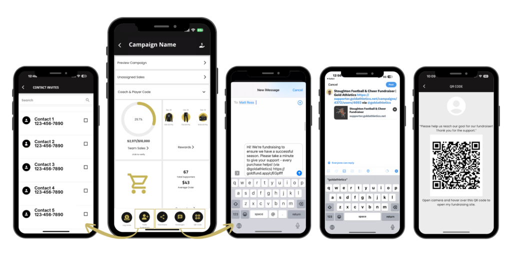 The Gold Athletics App features.