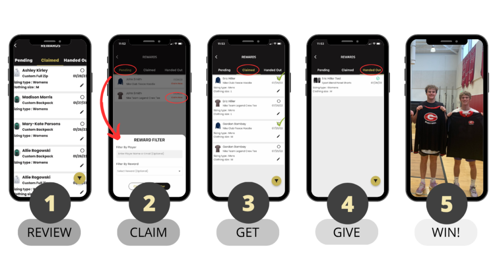 How to claim prizes in the GA app.