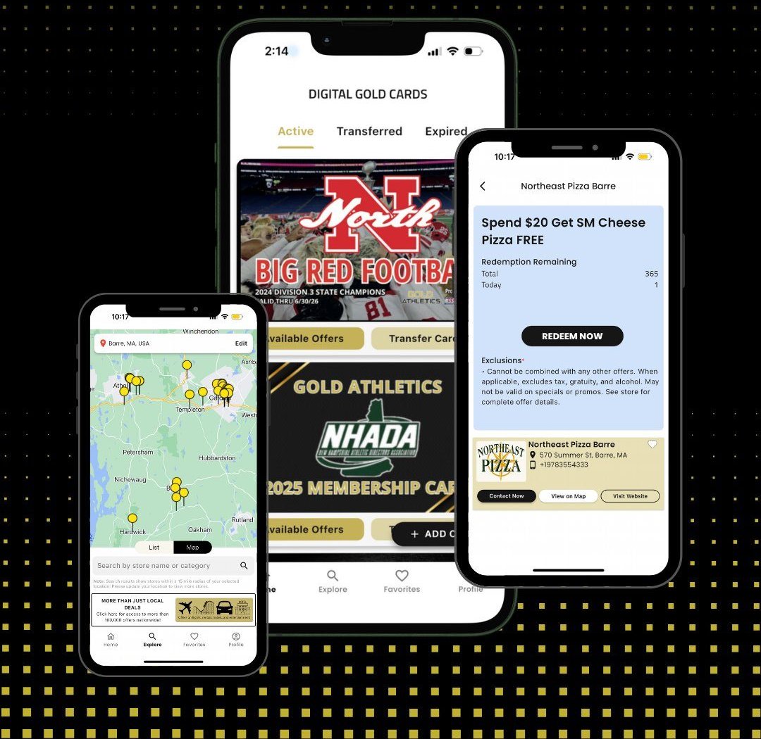 GoldDeals+ app showing local merchant offers