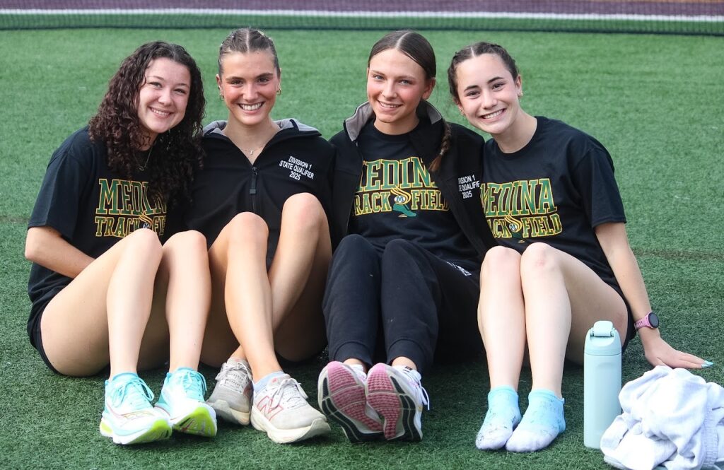 Players from the Medina Track Girls team.