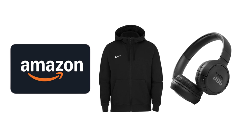 Image showing examples of prizes participants can earn through fundraising with Gold Athletics.